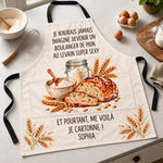 Cadeau Drôle Pour Boulanger De Pain Au Levain Avec Prénom Personnalisé - Tablier Personnalisé Avec Poche - Un Boulanger Super Sexy
