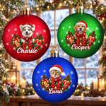 Boule de Noël Personnalisée avec Photo - Cadeau de Noël pour Les Amoureux Des Animaux - Plus de fourrure