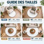 Tapis Rond Matelassé Personnalisée – Cadeau de Noël pour Les Amoureux Des Animaux – Plein de pattes