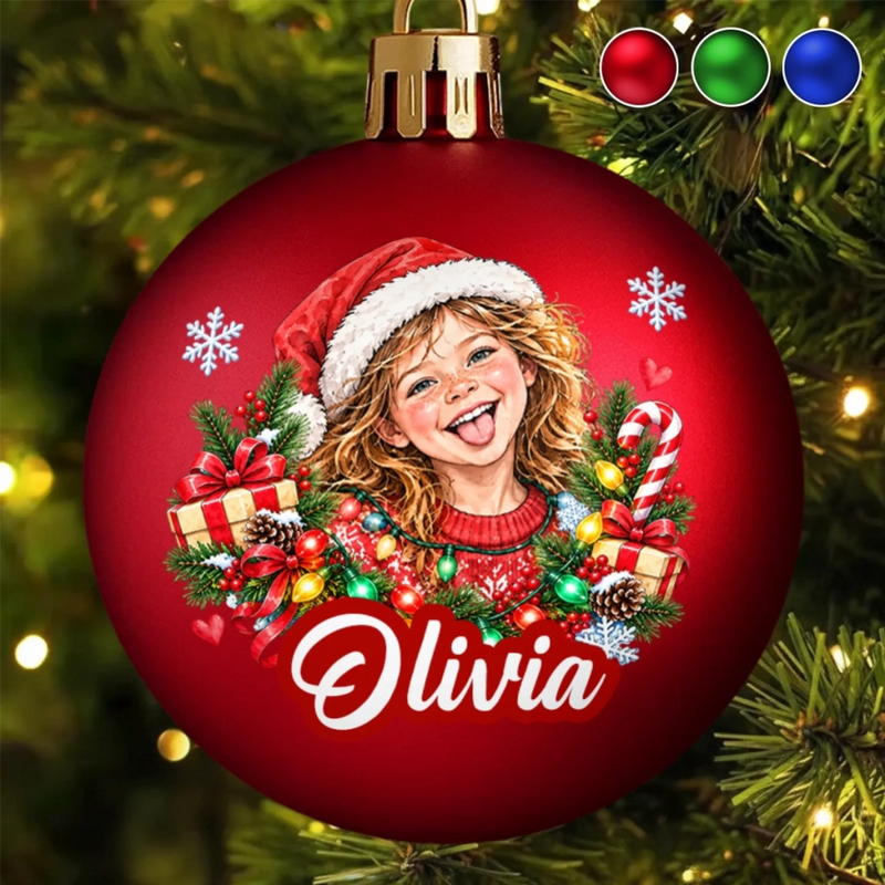 Boule de Noël Personnalisée avec Prénom - Cadeau de Noël pour Enfants et Famille - Brillez Tout Au Long Des Fêtes