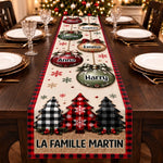 Décoration De Table De Noël Avec Nom Personnalisé - Chemin De Table Personnalisé - Mieux Ensemble